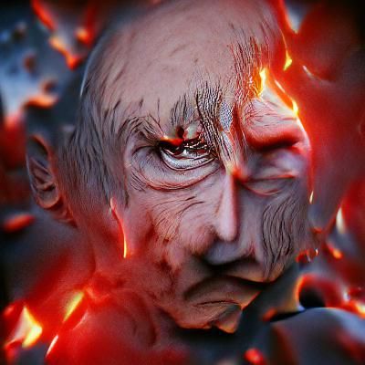 Infernal Old Man Portrait in Unreal Engine Style