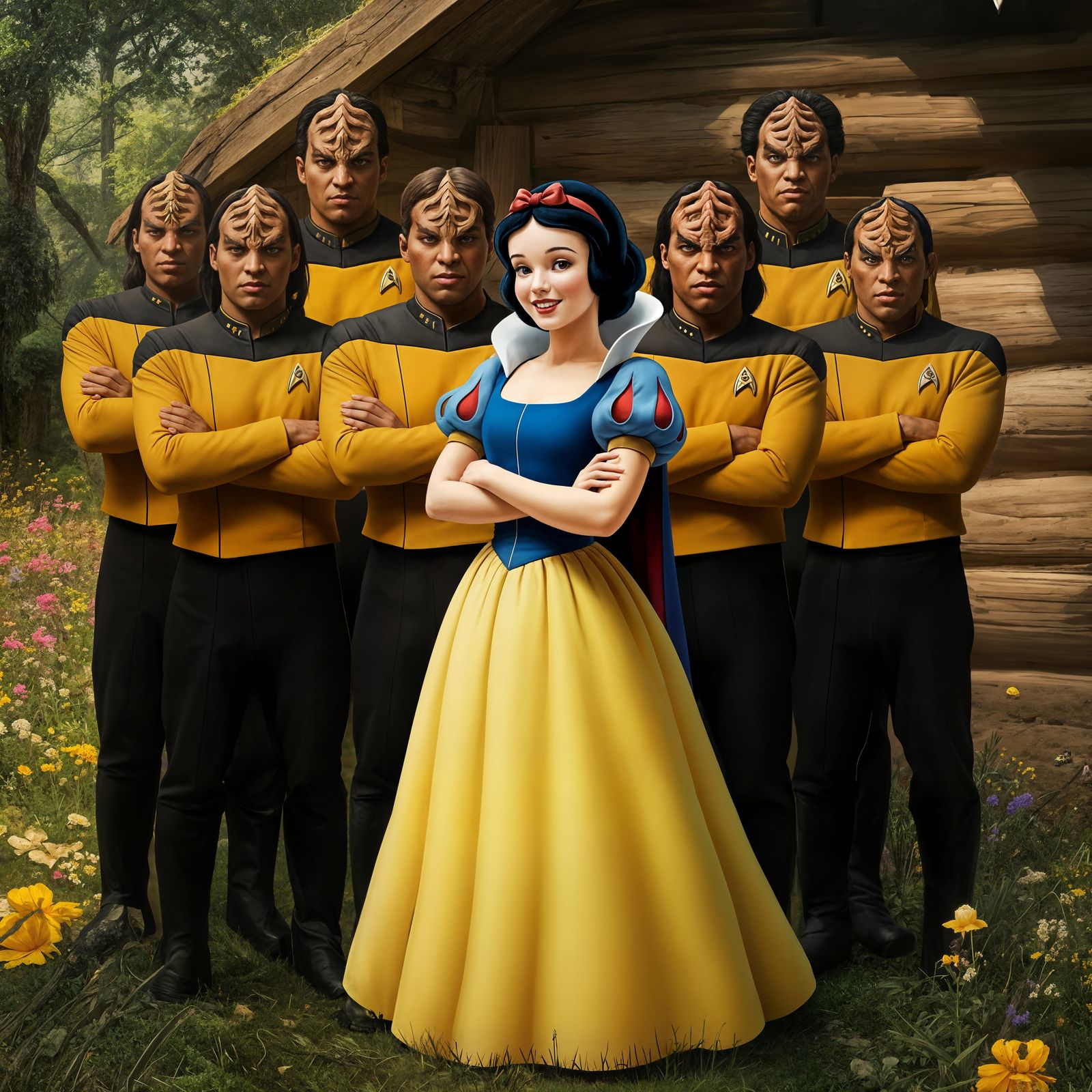 Snow White and the Seven Starfleet Warriors in Vibrant Disne...