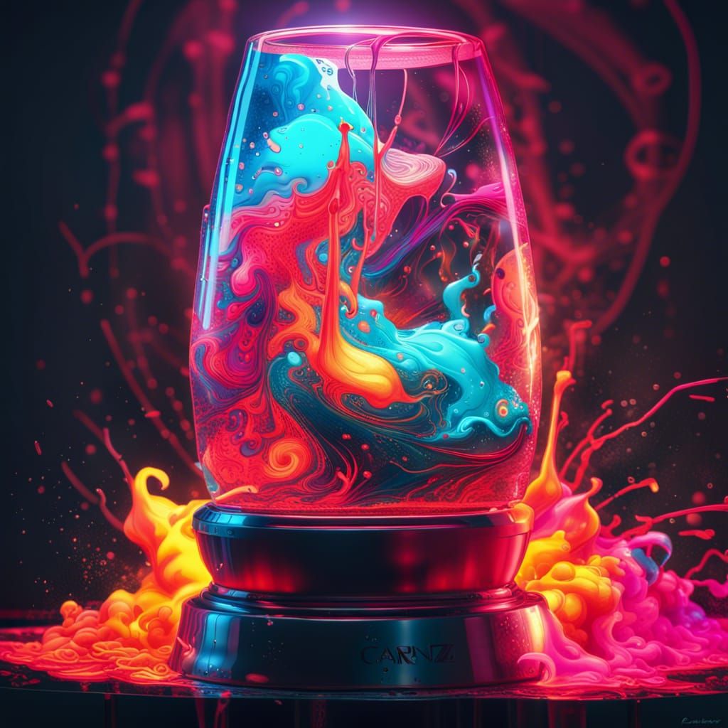 Fancy Lava Lamp in Vivid Neon Colors