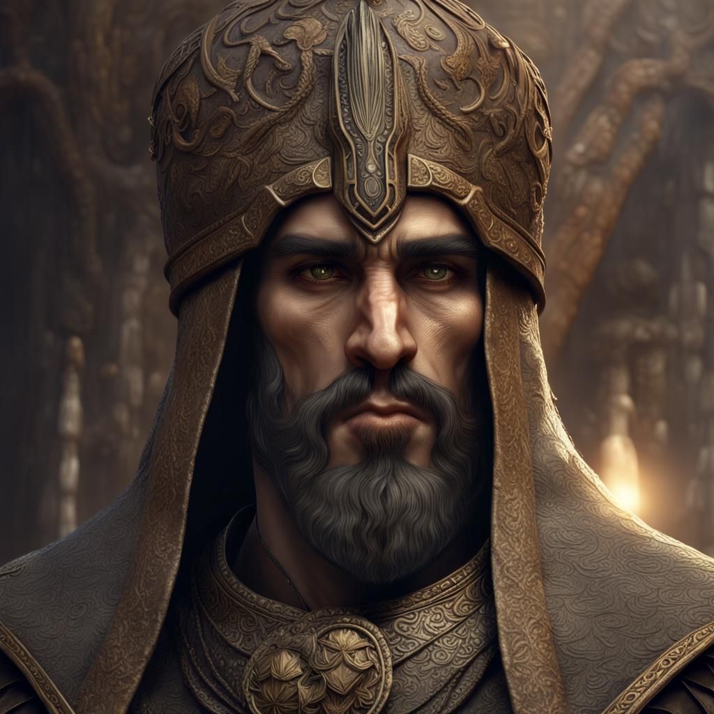 Dwemer Elf Portrait in Steampunk Fantasy Style