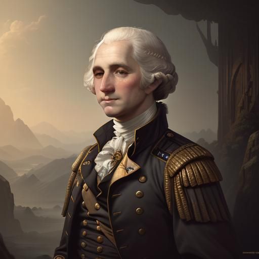 Detailed Matte Painting of George Washington