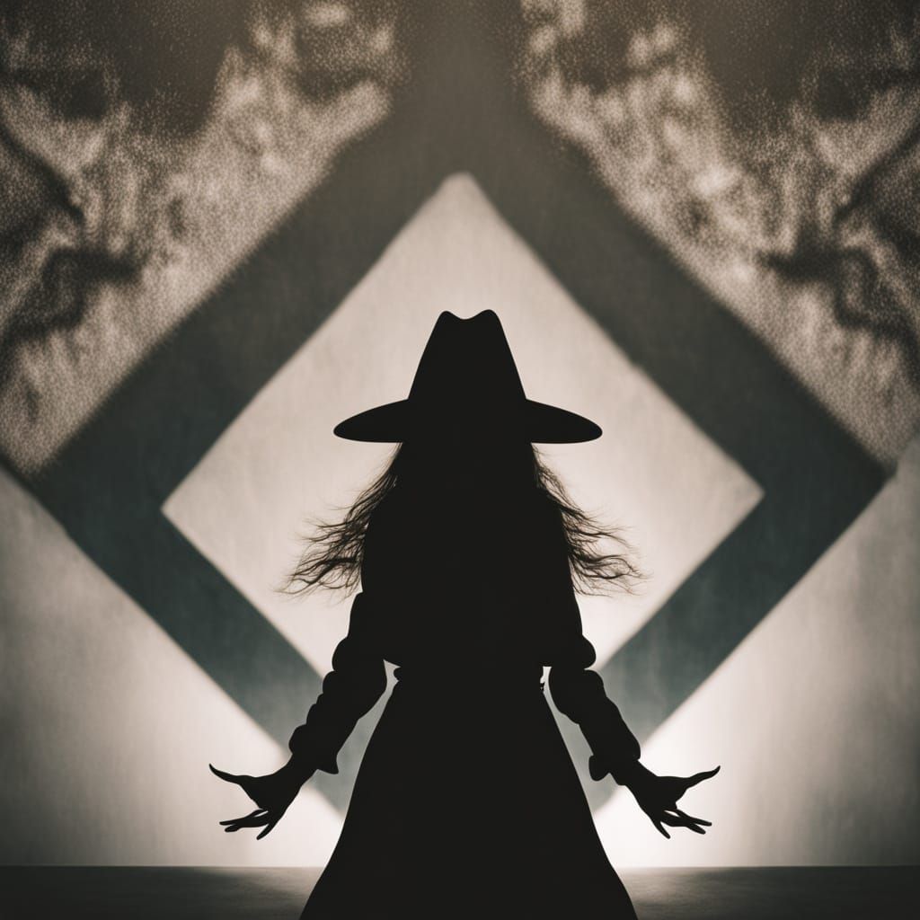Dramatic Witch in Shadow and Light