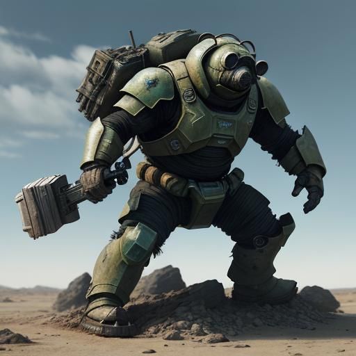 Armored Tardigrade Scavenger in Wasteland: Cinematic Still