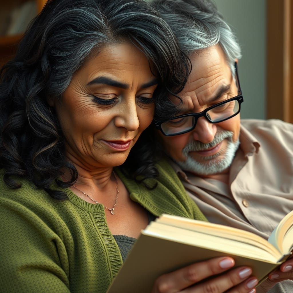 Woman in Golden Brown Skin, Black Hair, and Brown Eyebrows, ...
