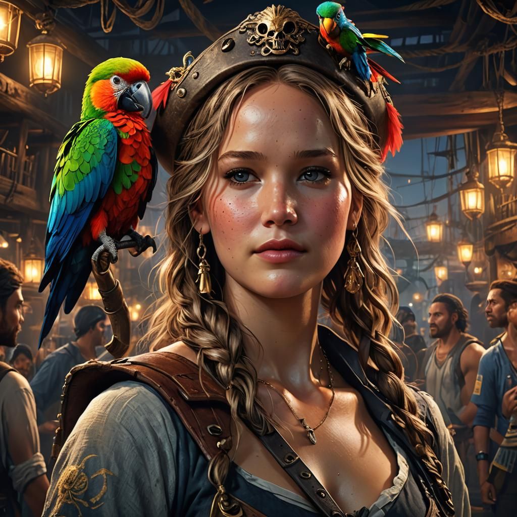 Mystical Warrior in Glowing Forest: Fantasy Art