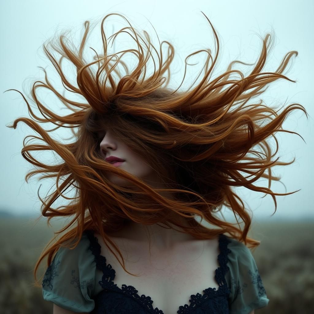 Fairytale Woman with Big Messy Hair