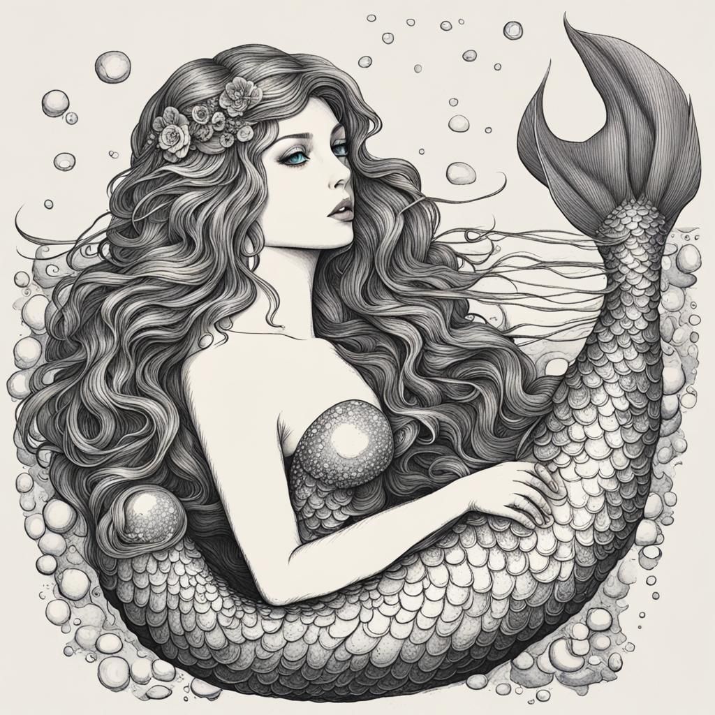 Classic Mermaid Illustration