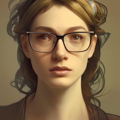 Detailed Portrait of Doctor with Eyeglasses