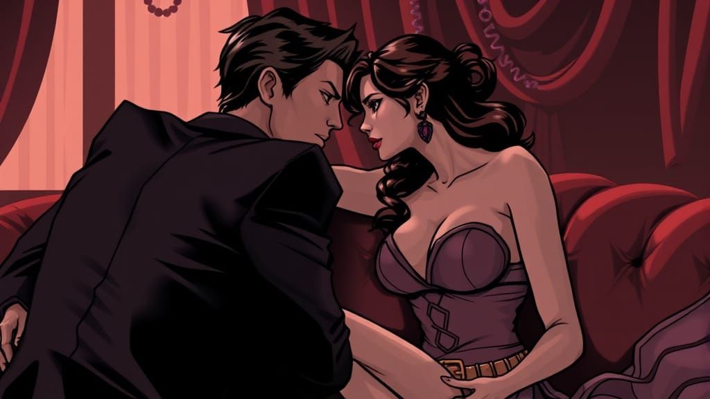 Intense Staredown Between Man and Woman