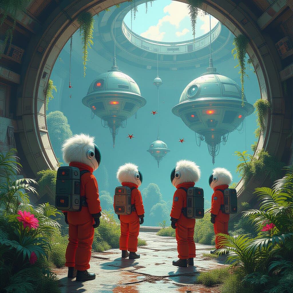 Bewildered Futurists in a Vibrant Alien Arcology