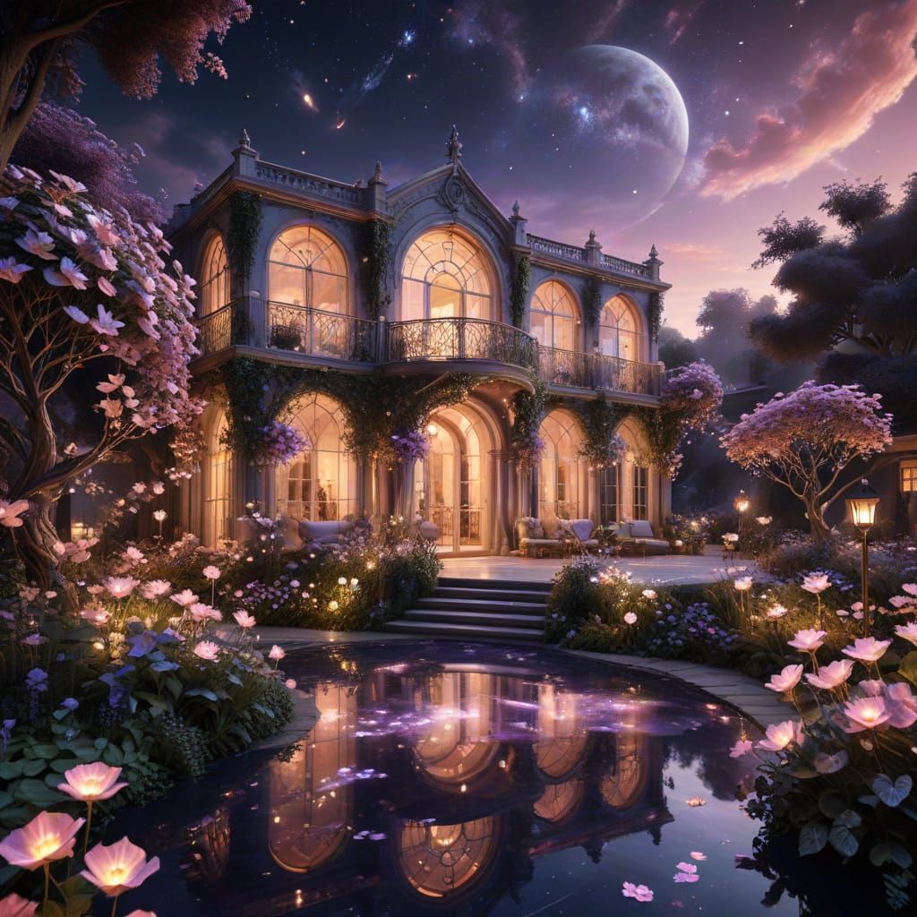 Celestial Garden Dream House in Deep Space