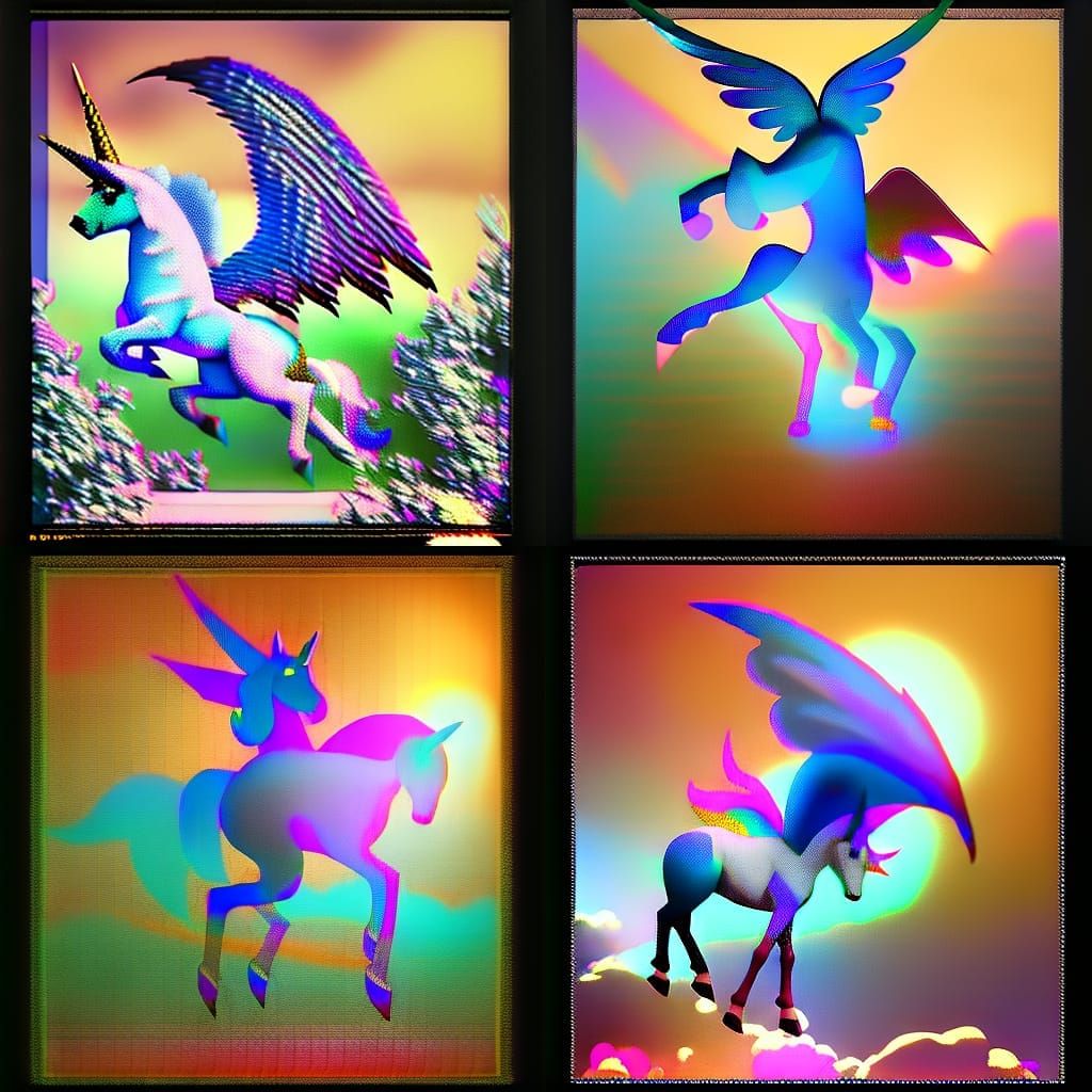 Majestic Alicorn in Comic Book Baroque Style