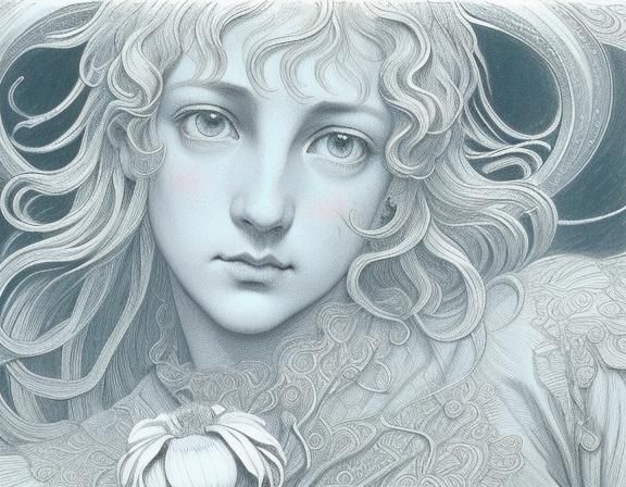 Delicate Flower Etching in Neoclassical Style