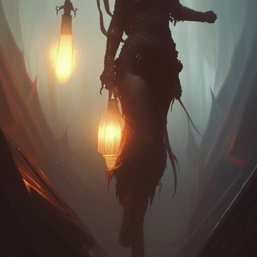 Eerie Figure Emerges in Dark Fantasy Art