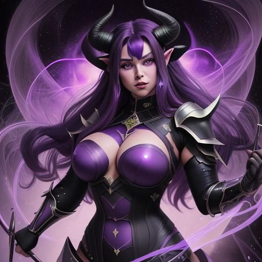 Fantasy Character Casting Spell in Cosmic Illustration