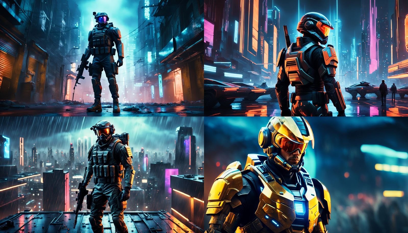 Hyperrealistic Futuristic Soldier in 4K