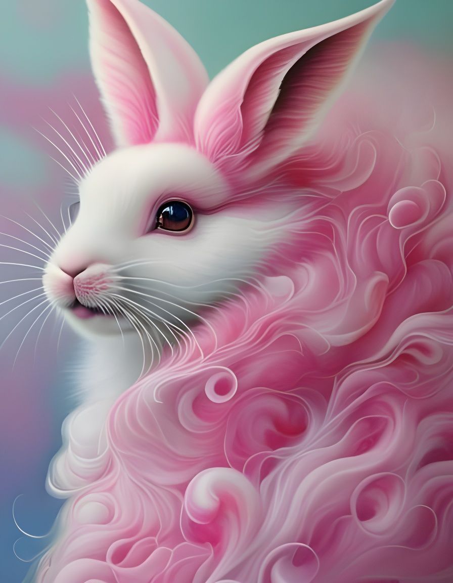 Cotton candy bunny ♡