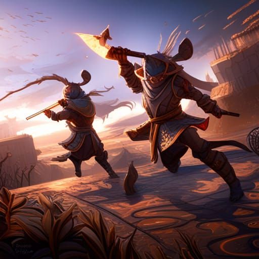 Ninja Mice: Detailed Matte Painting in 8K