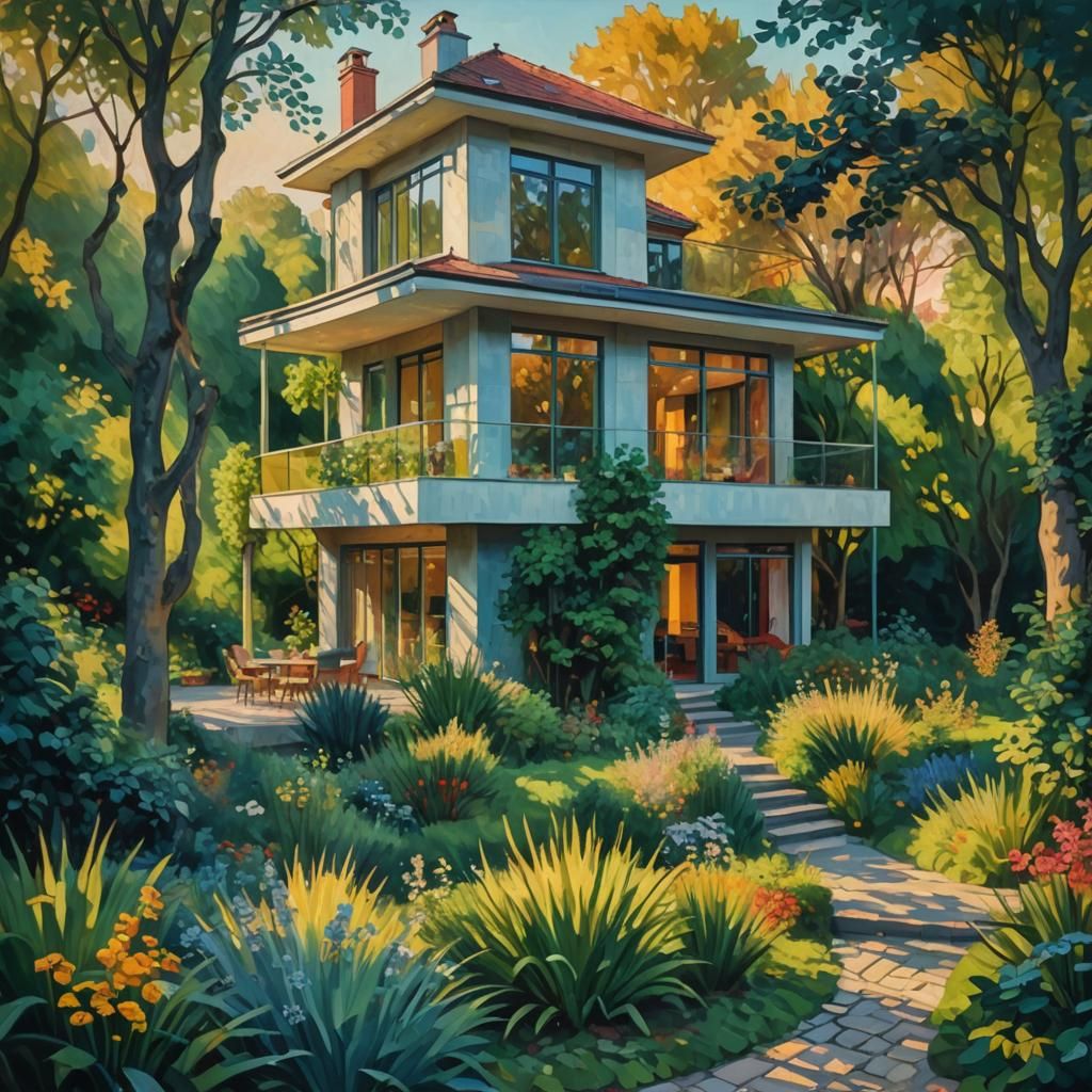 Luxurious Modern Villa in Prague: Neo-Impressionist Style