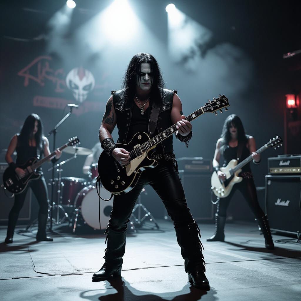 The Misfits Perform in Dark Music Bar