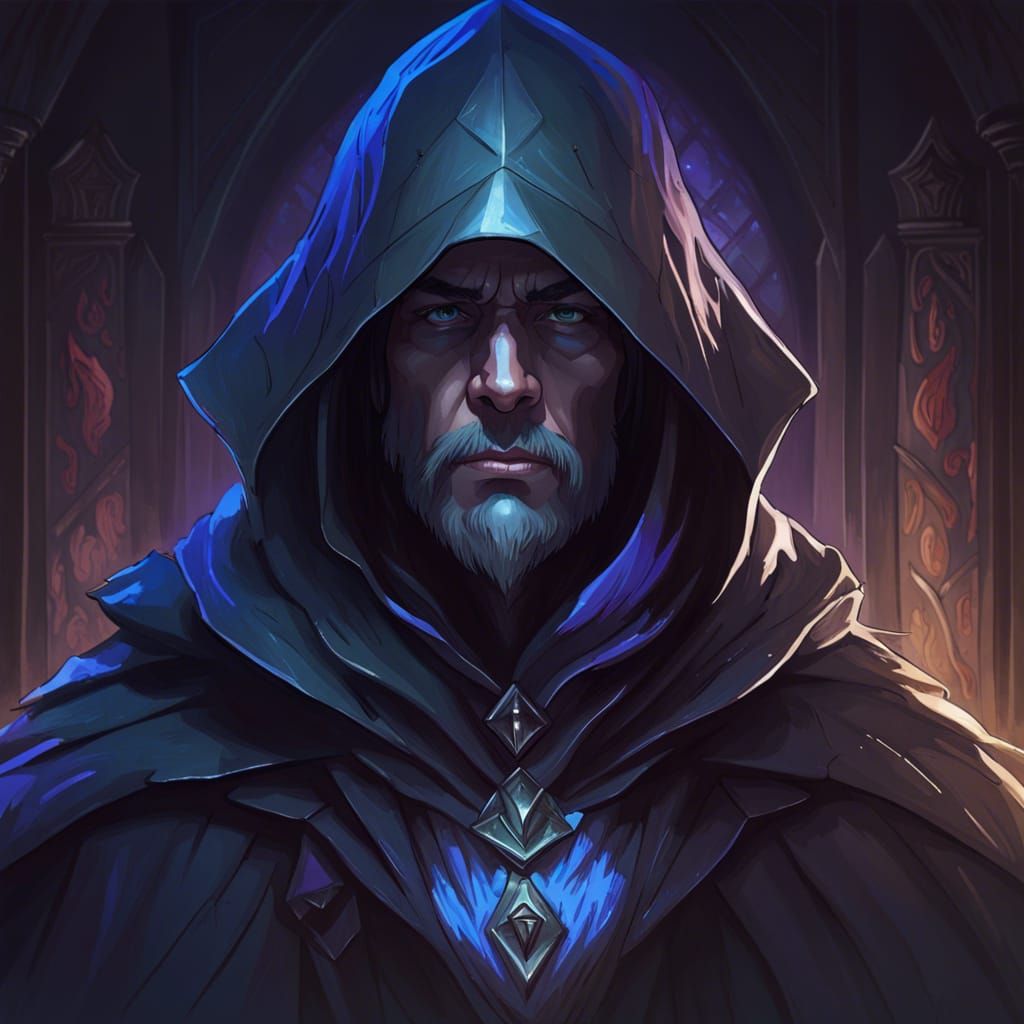 Mysterious Hooded Figure Portrait in Fantasy Art Style
