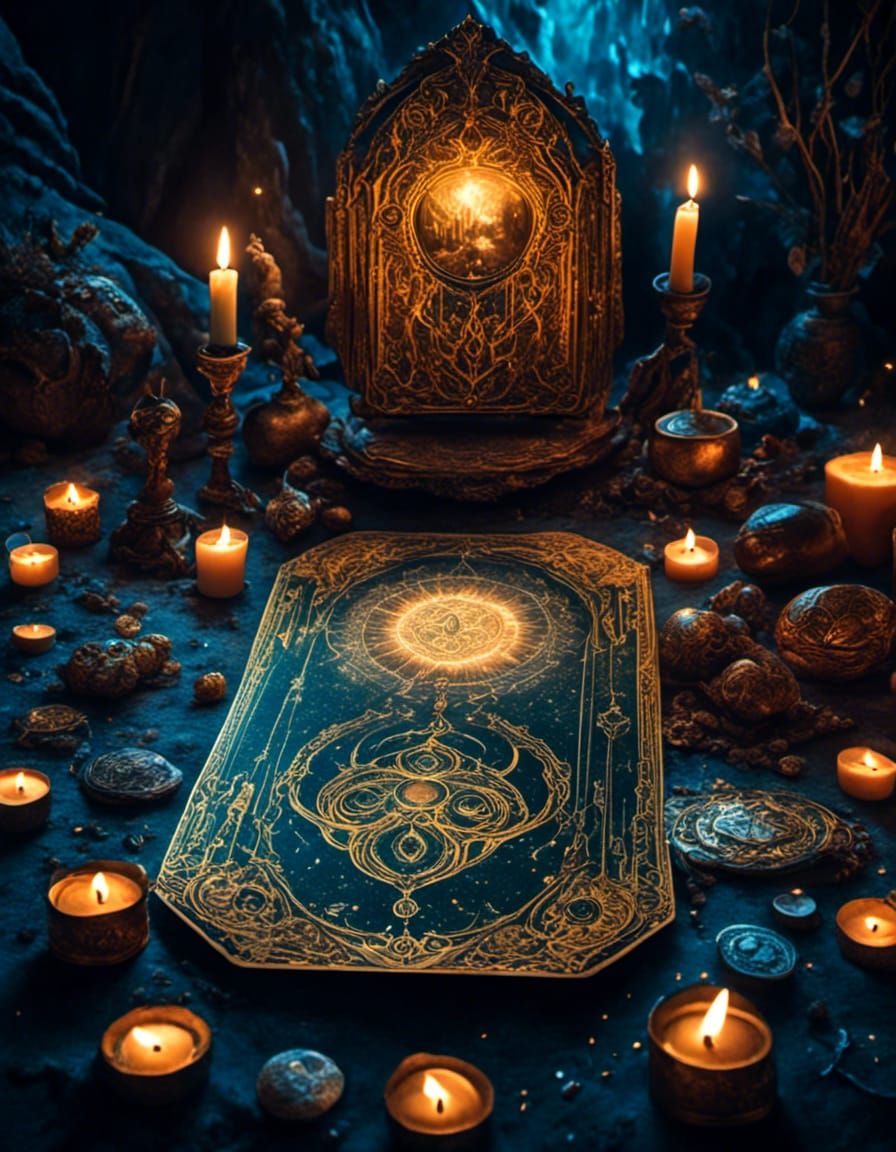 Mystical Tarot Card with Enchanting Soft Lighting
