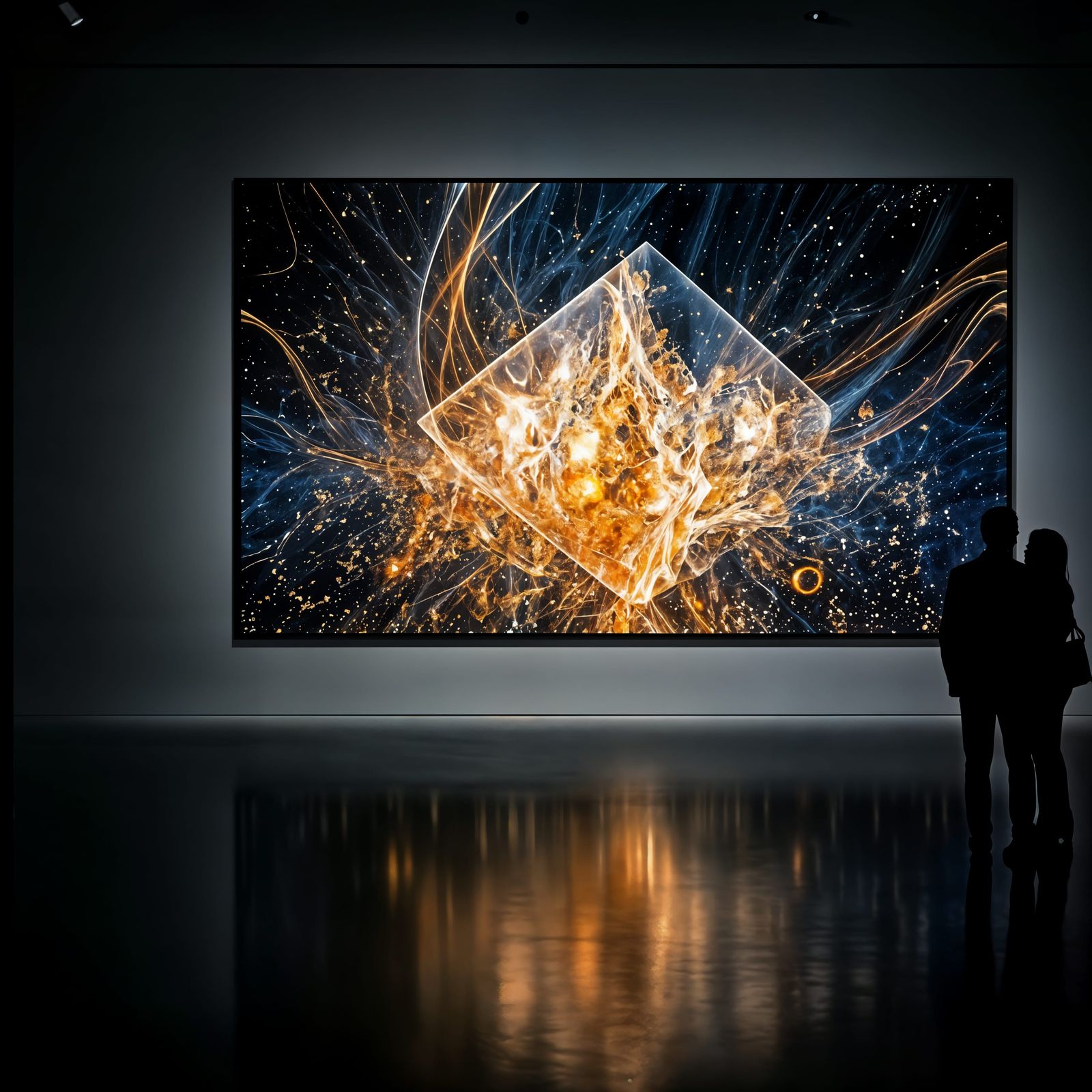 Ethereal Abstract Art Unveiled in Modern Gallery