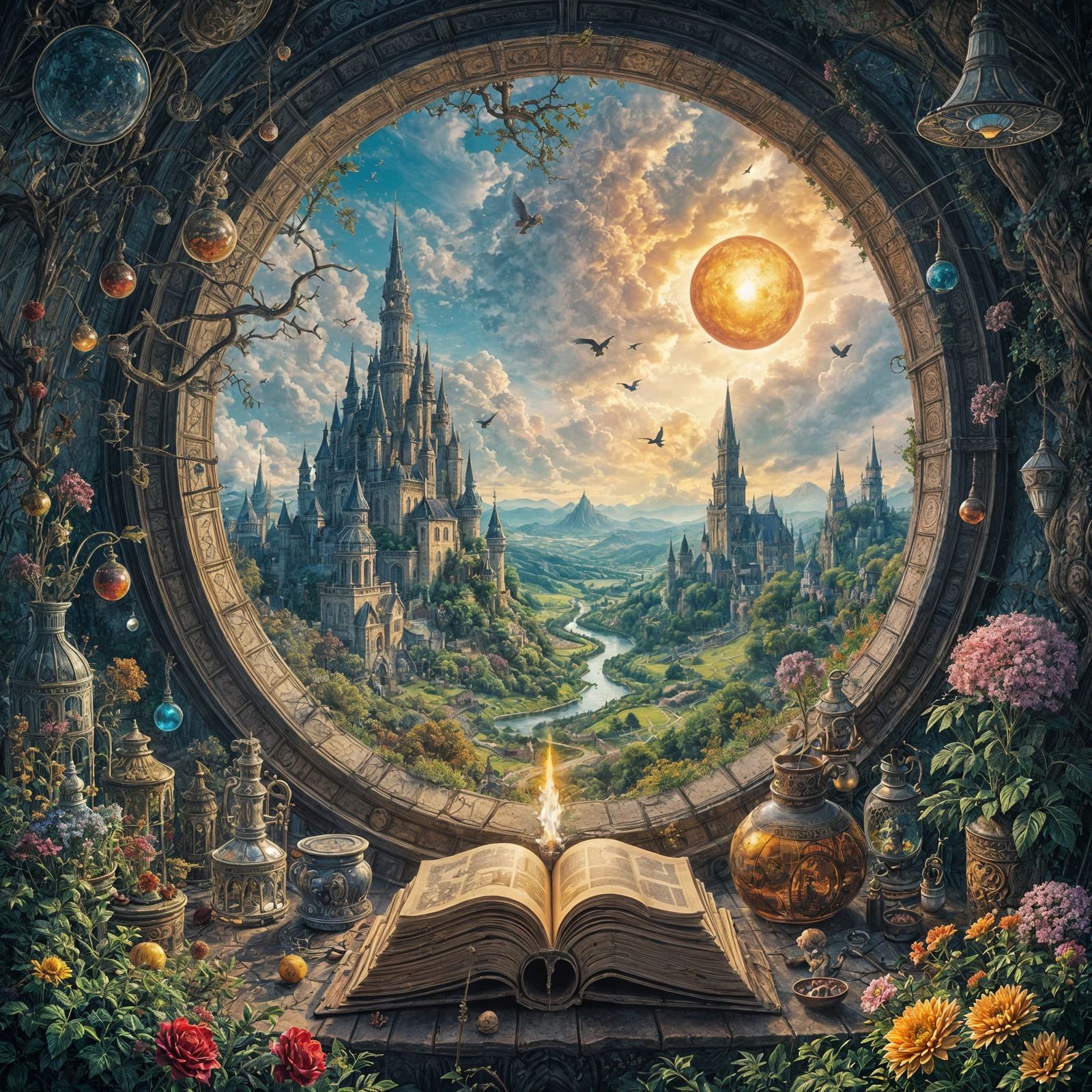 Surreal Dreamscape from a Mystic Laboratory