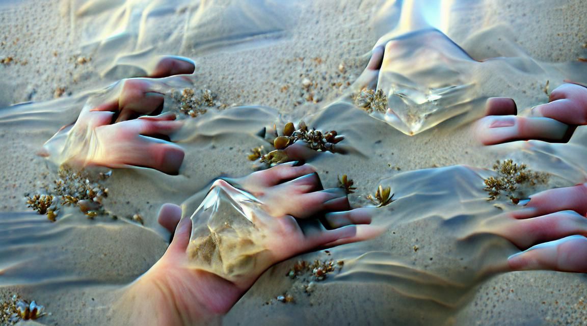 Slipping Sand: An AI-Generated Glass-Smooth Image