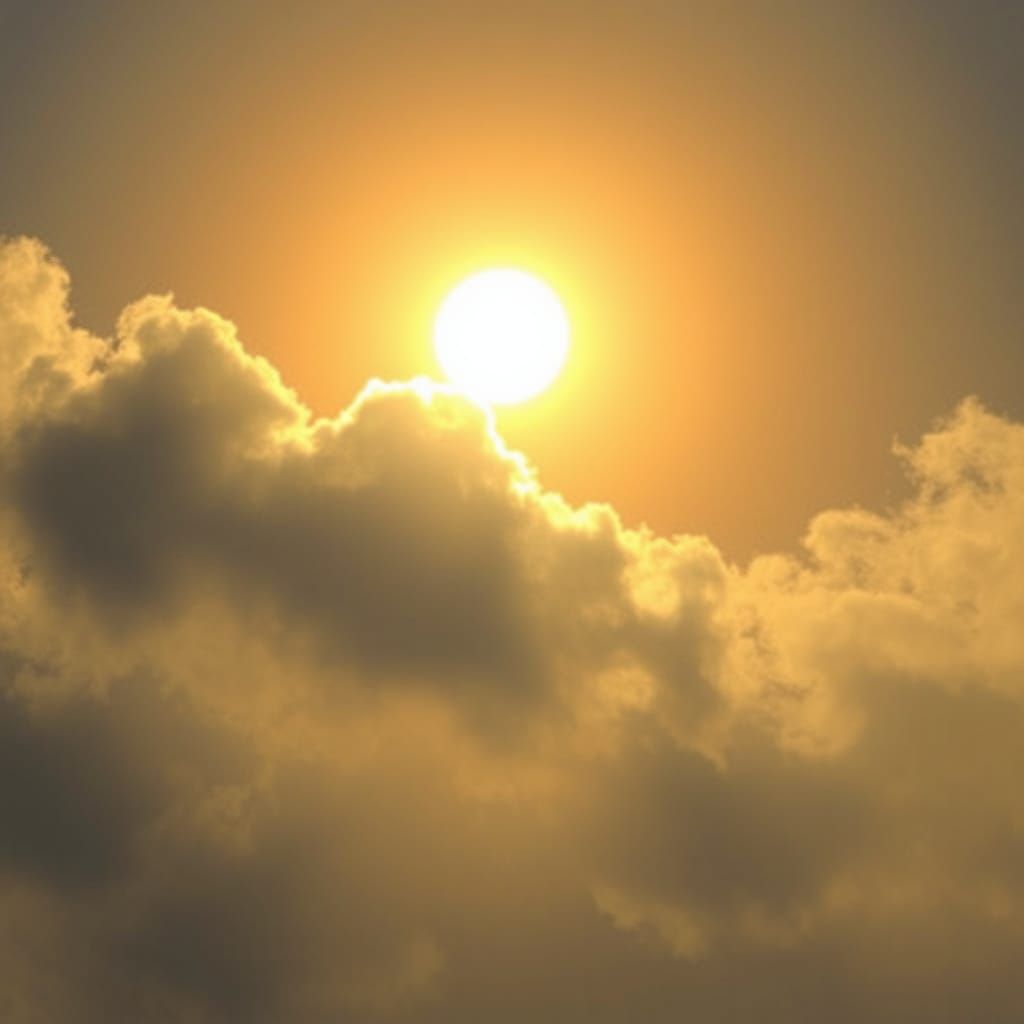 Sunrise Contemplation in a Dreamlike Landscape