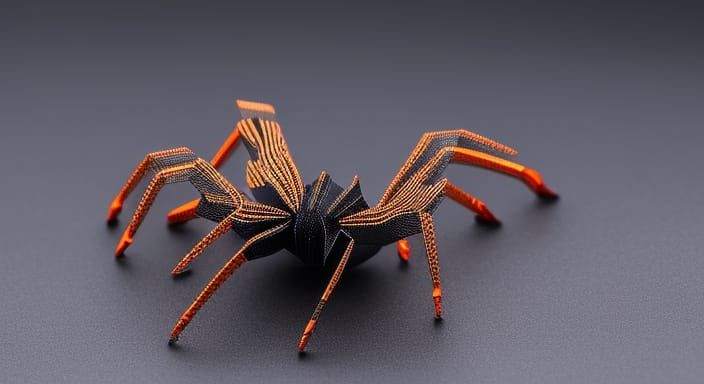 Intricate Paper Art: 3D Black Widow Spider Sculpture