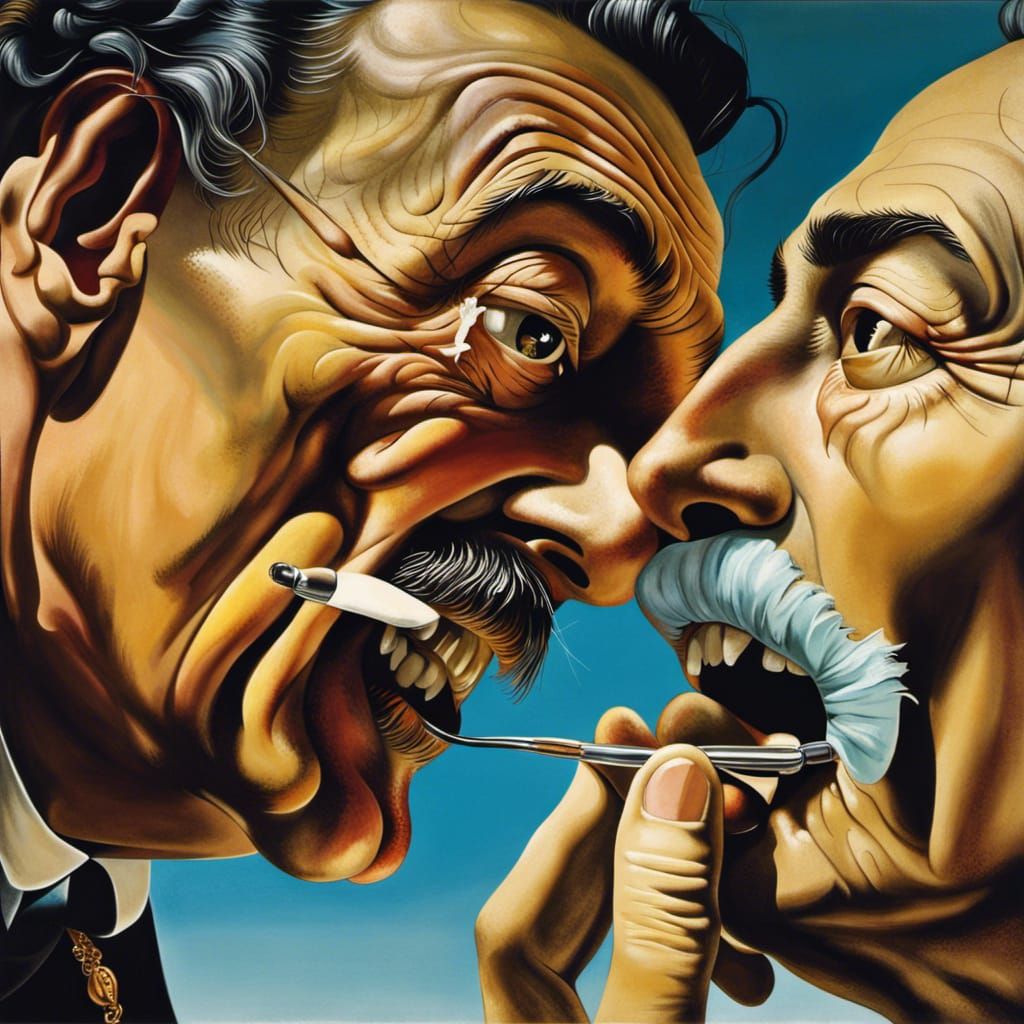 Hyperrealistic Dentist Scene in Renaissance Style