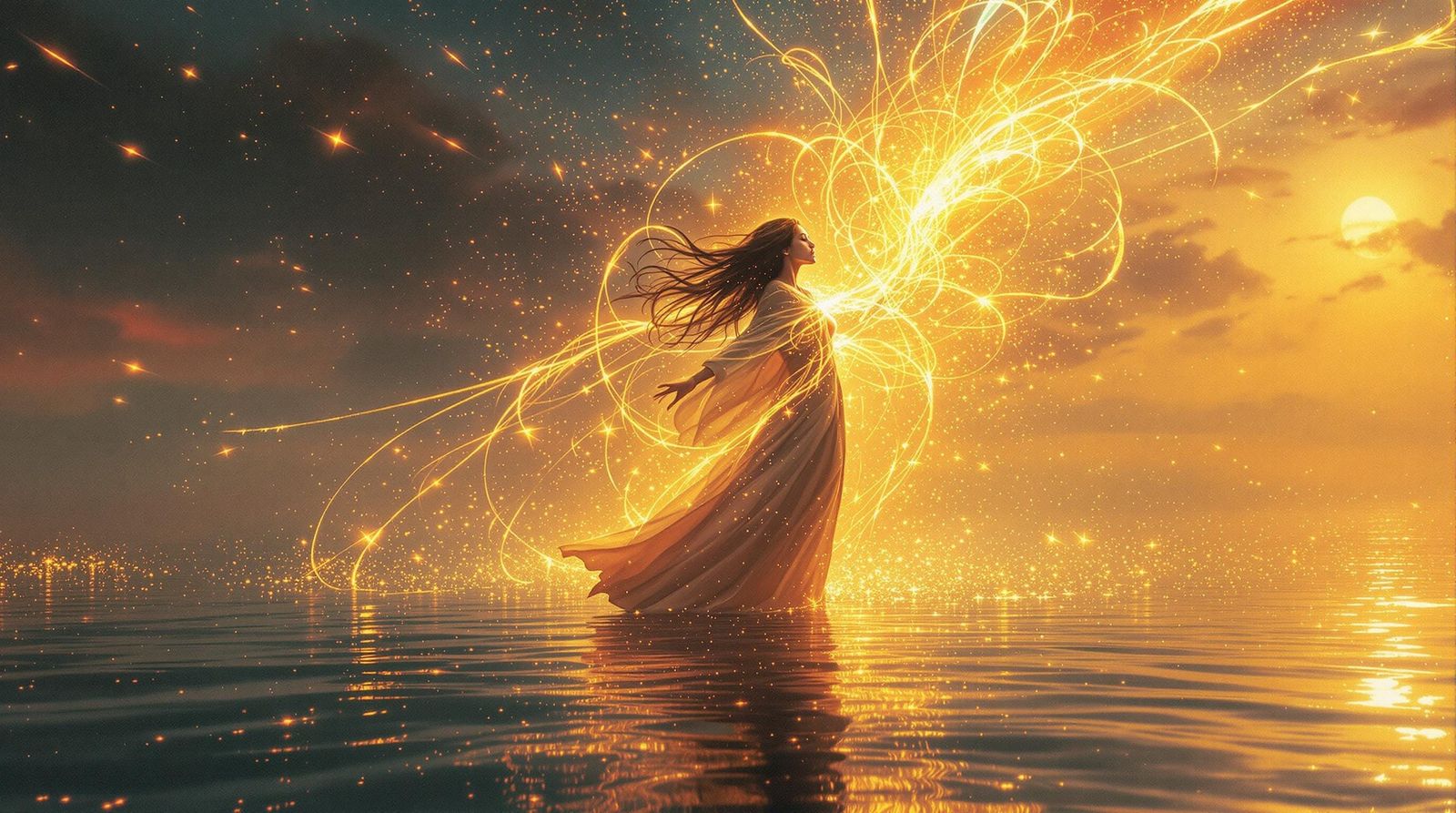 Ethereal Mystic Unites with Radiant Light