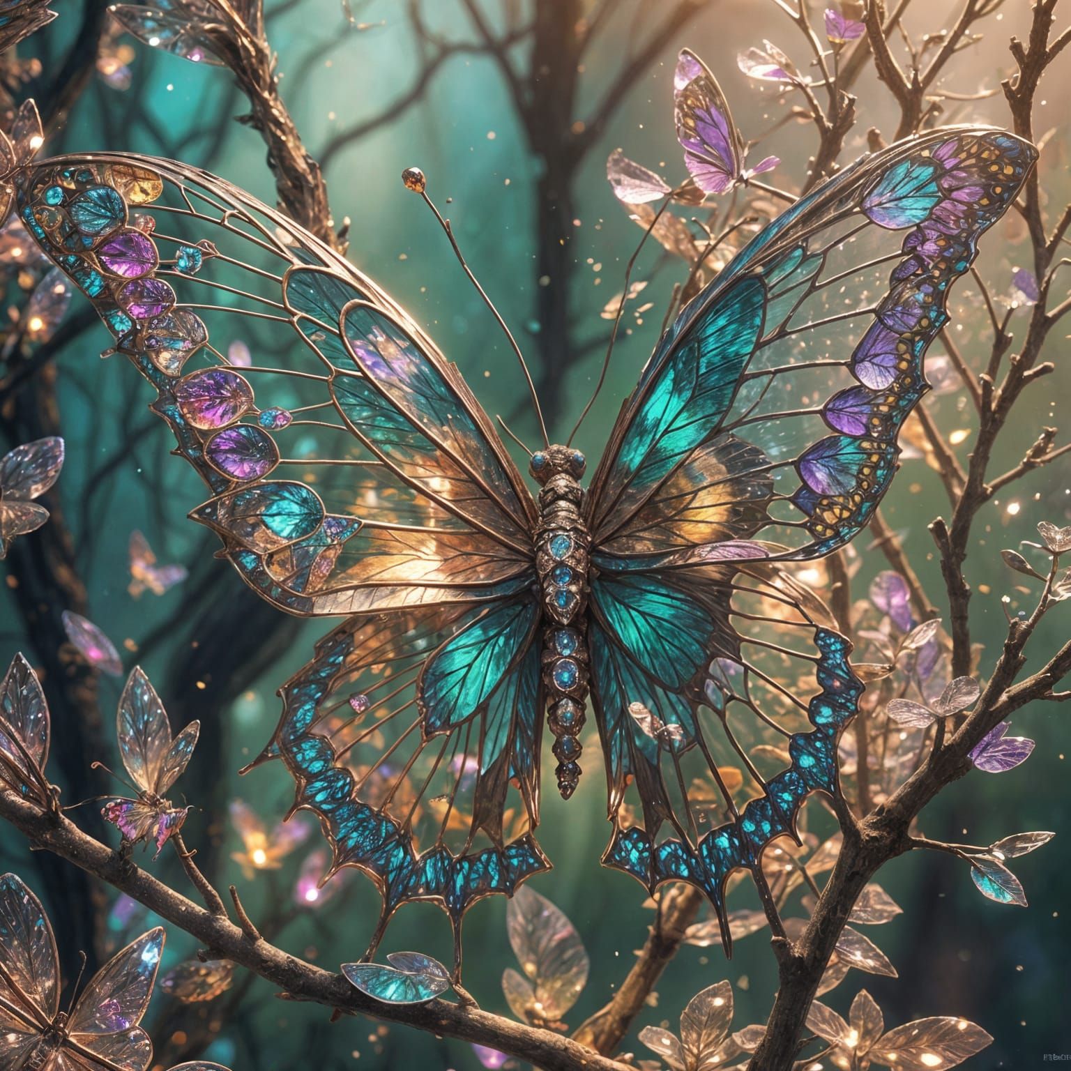 Crystalline Butterfly: Fantasy Concept Art