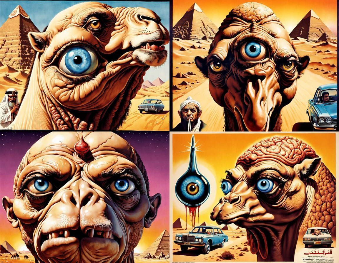 Disturbing 1970s Egyptian Horror Movie Poster