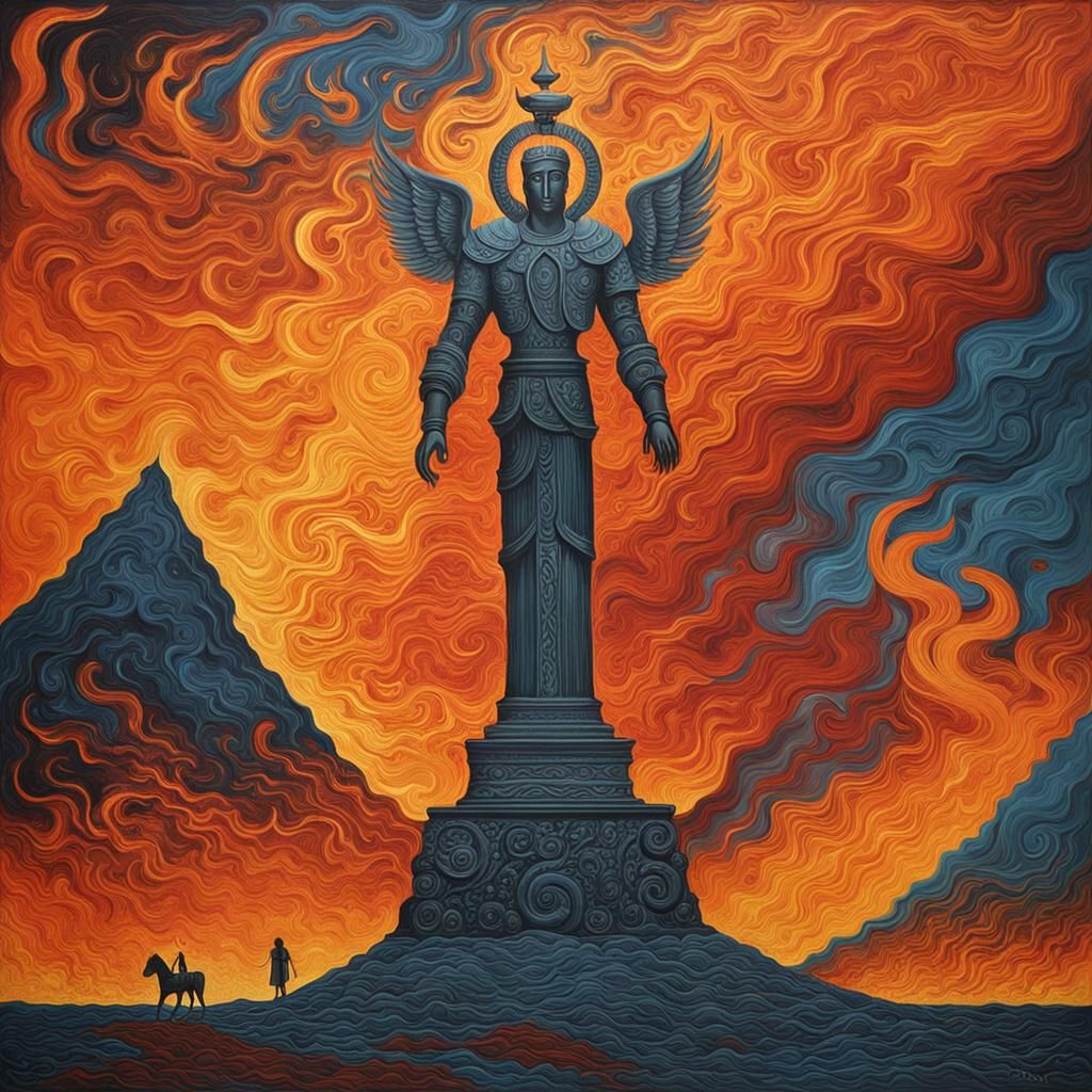 Elisha and Chariot of Fire: Abstract Art