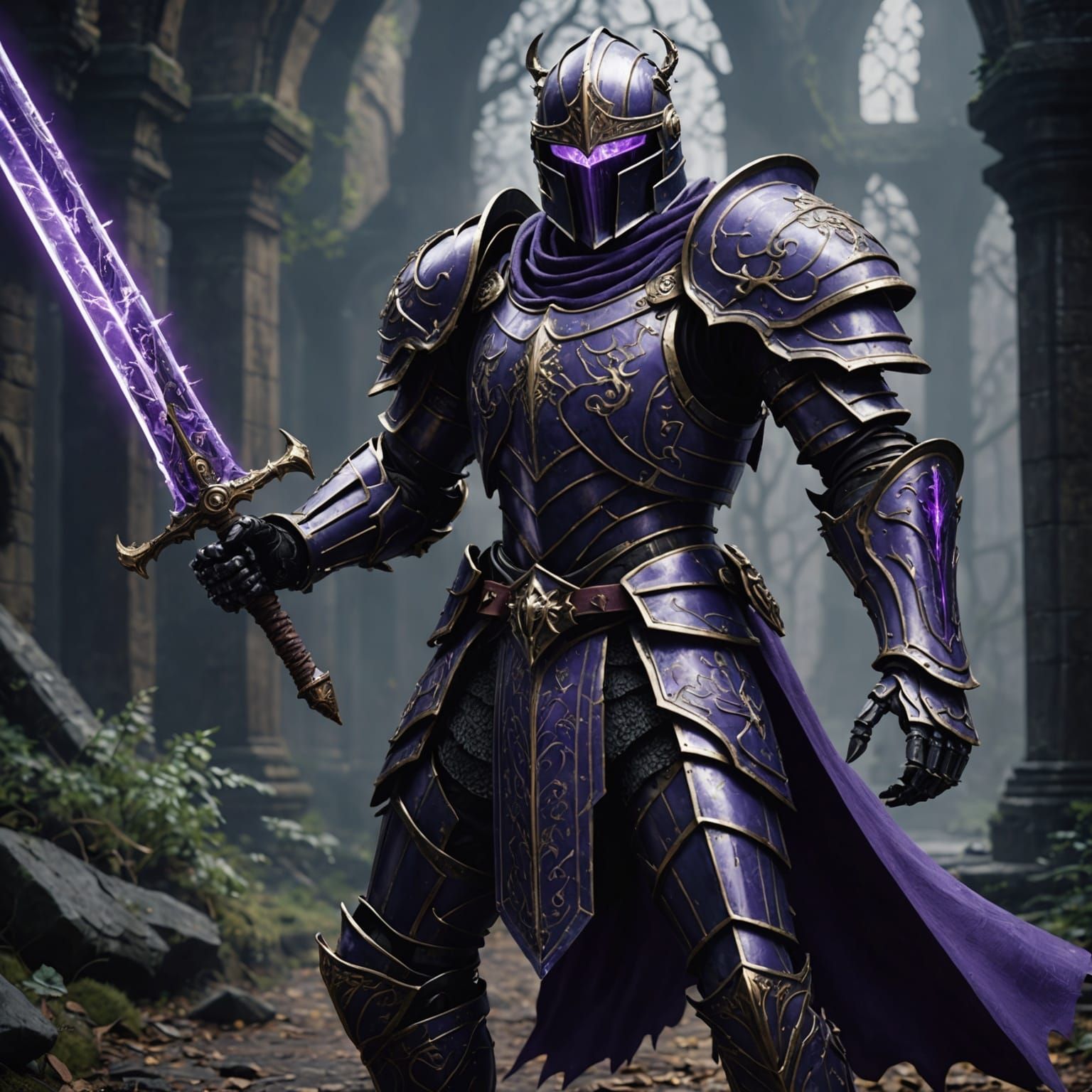 Dark Souls Robot Knight with Electric Sword