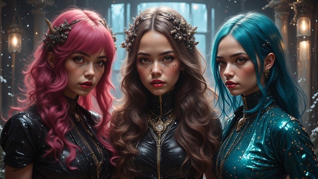 Intriguing Portraits in Mundane Setting, Concept Art Style