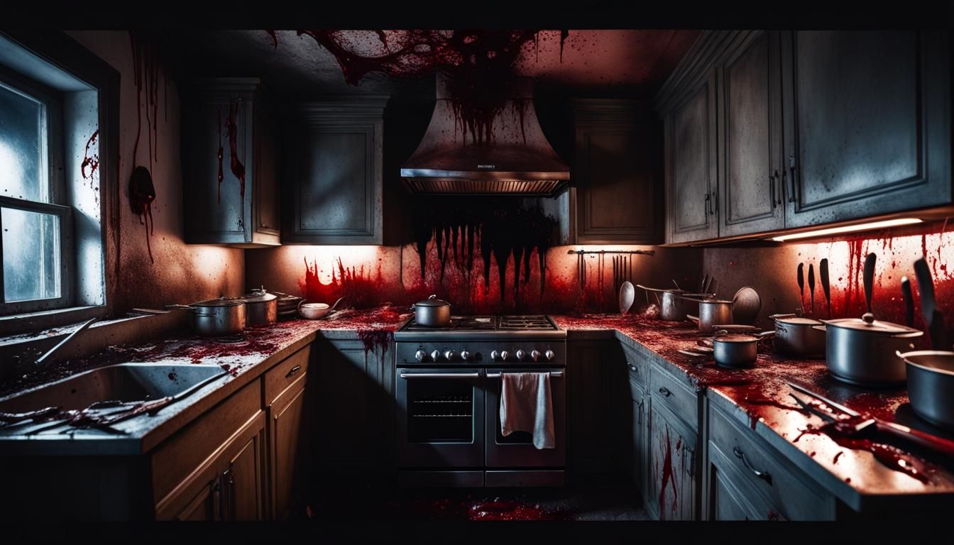 Demonic Kitchen Appliances in Dark Fantasy Style