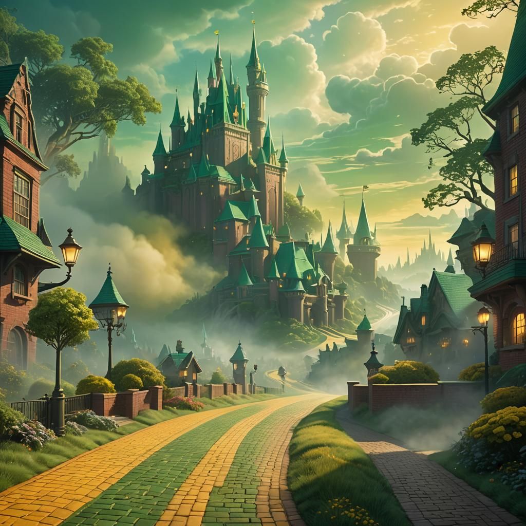 Yellow Brick Road to Emerald City: 3D Digital Art