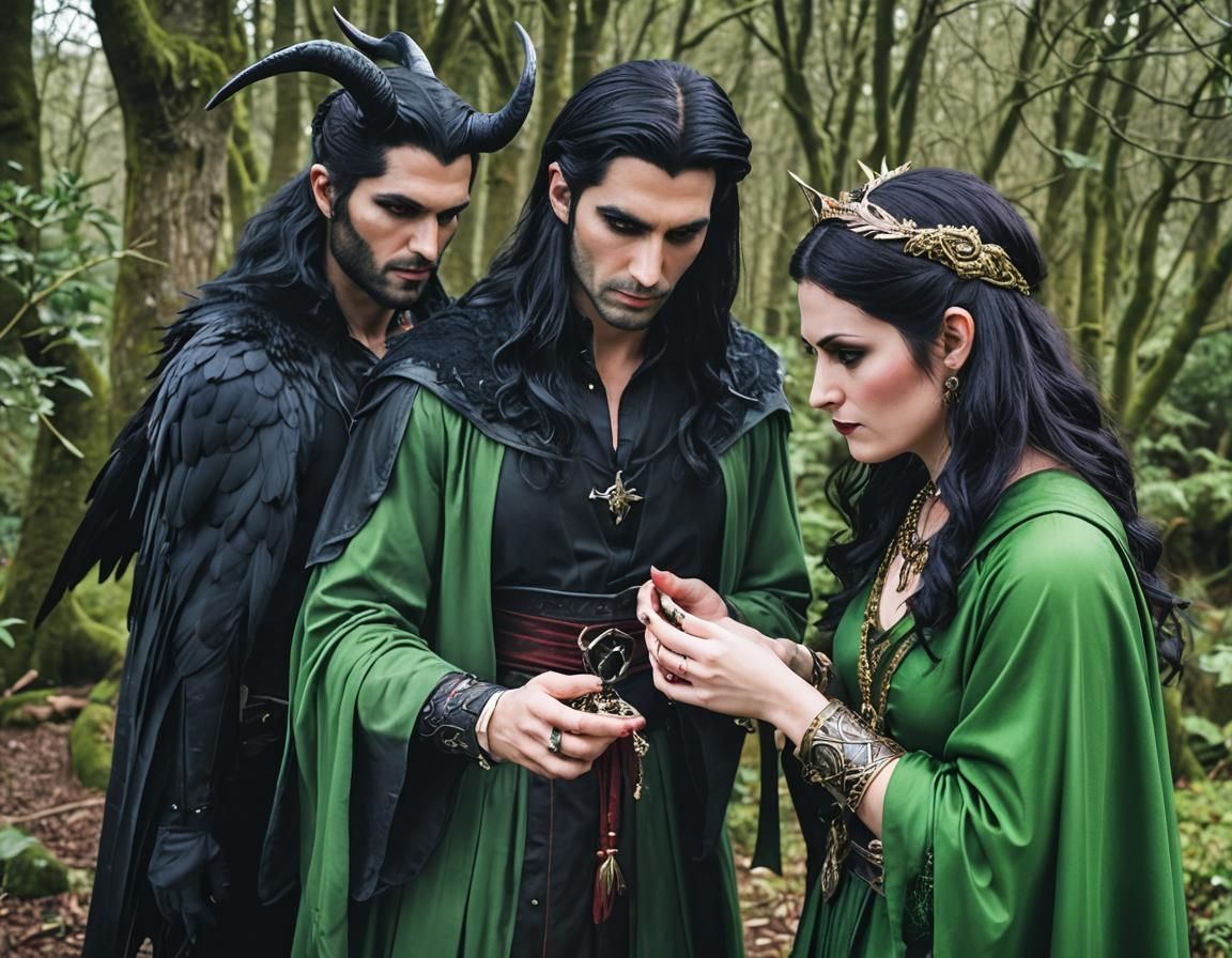 This is Lucifer, The Morrigan and The Devil was disguised as a black crow