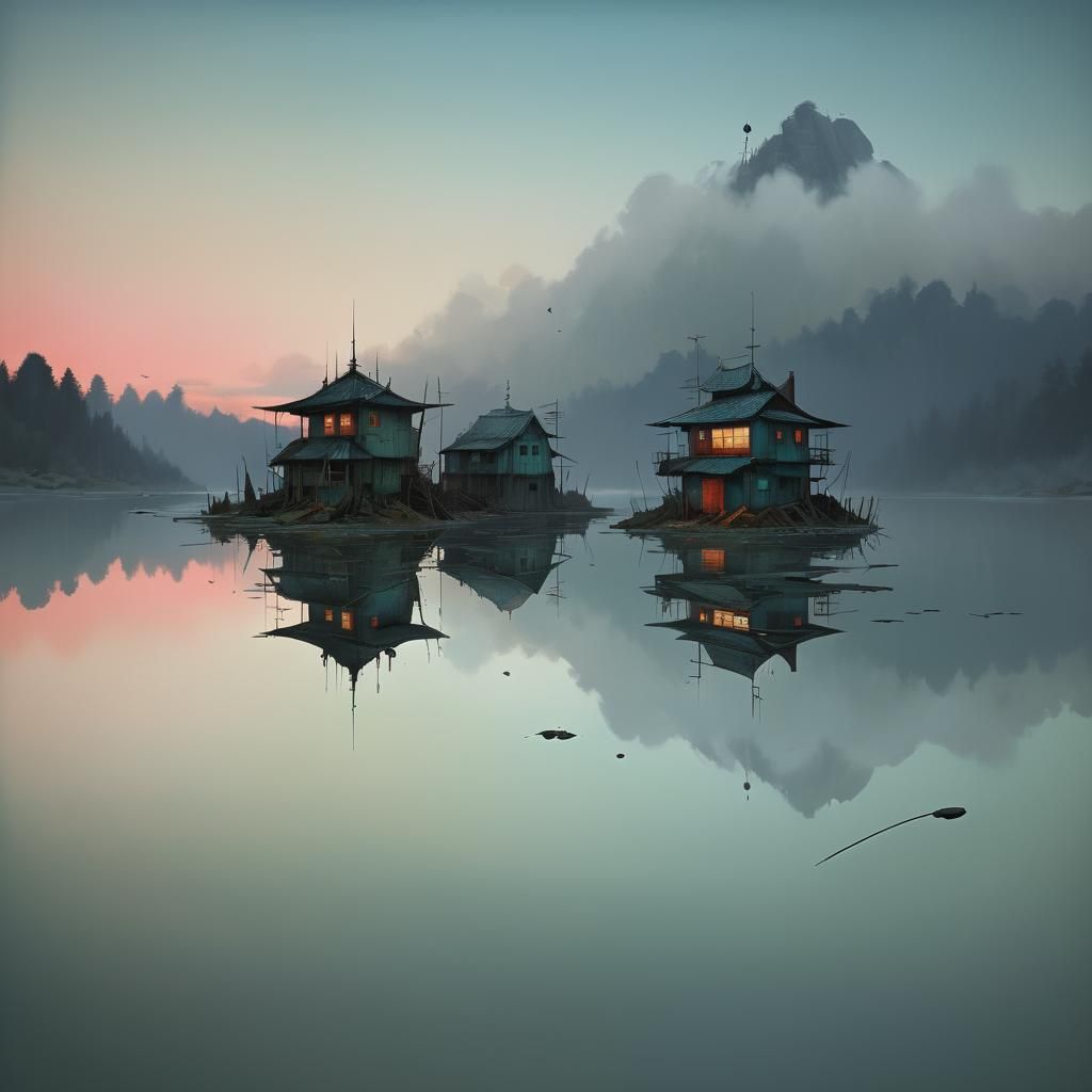 Macabre Portrait in Biopunk Wonderland