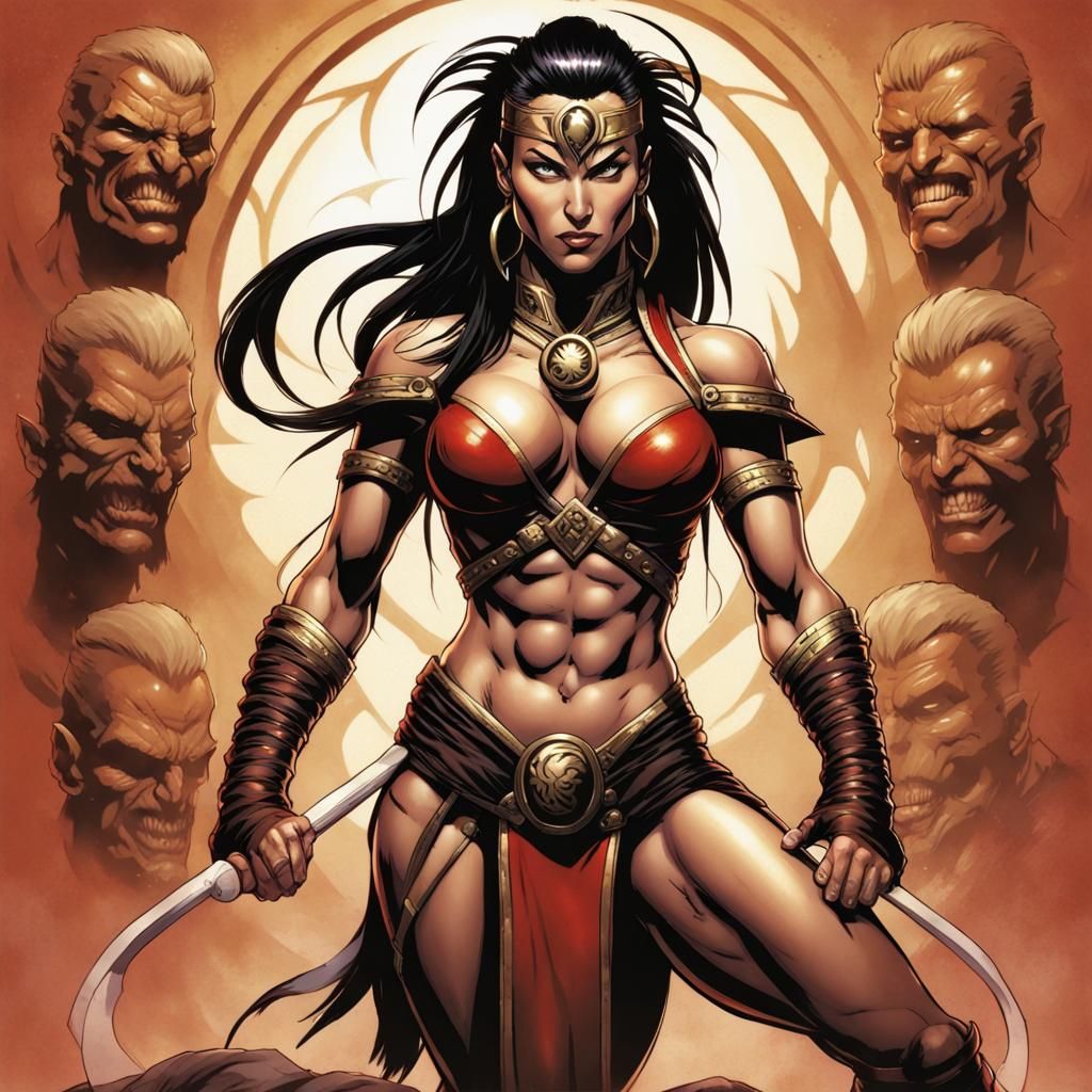 Sheeva from Mortal Kombat in Comic Book Art