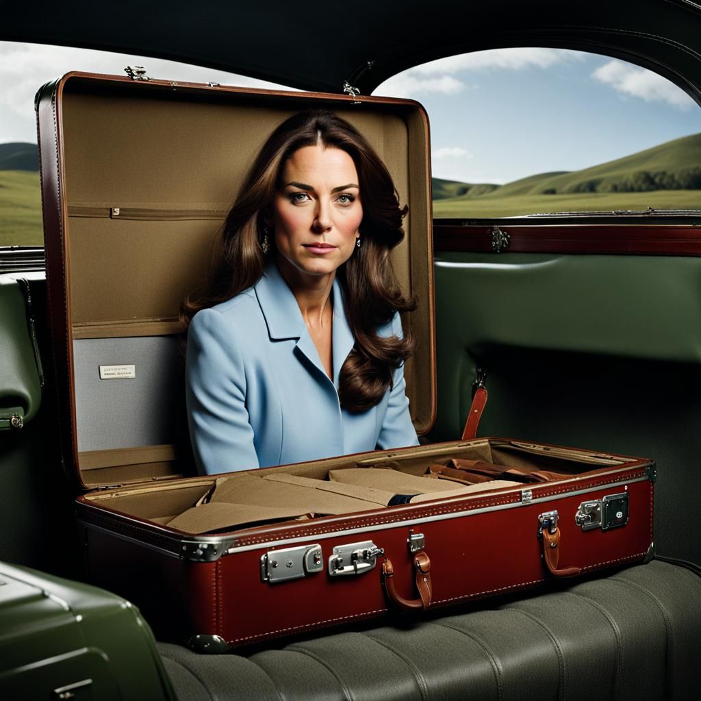 Professional Portrait with Money Suitcase, Bokeh Lighting