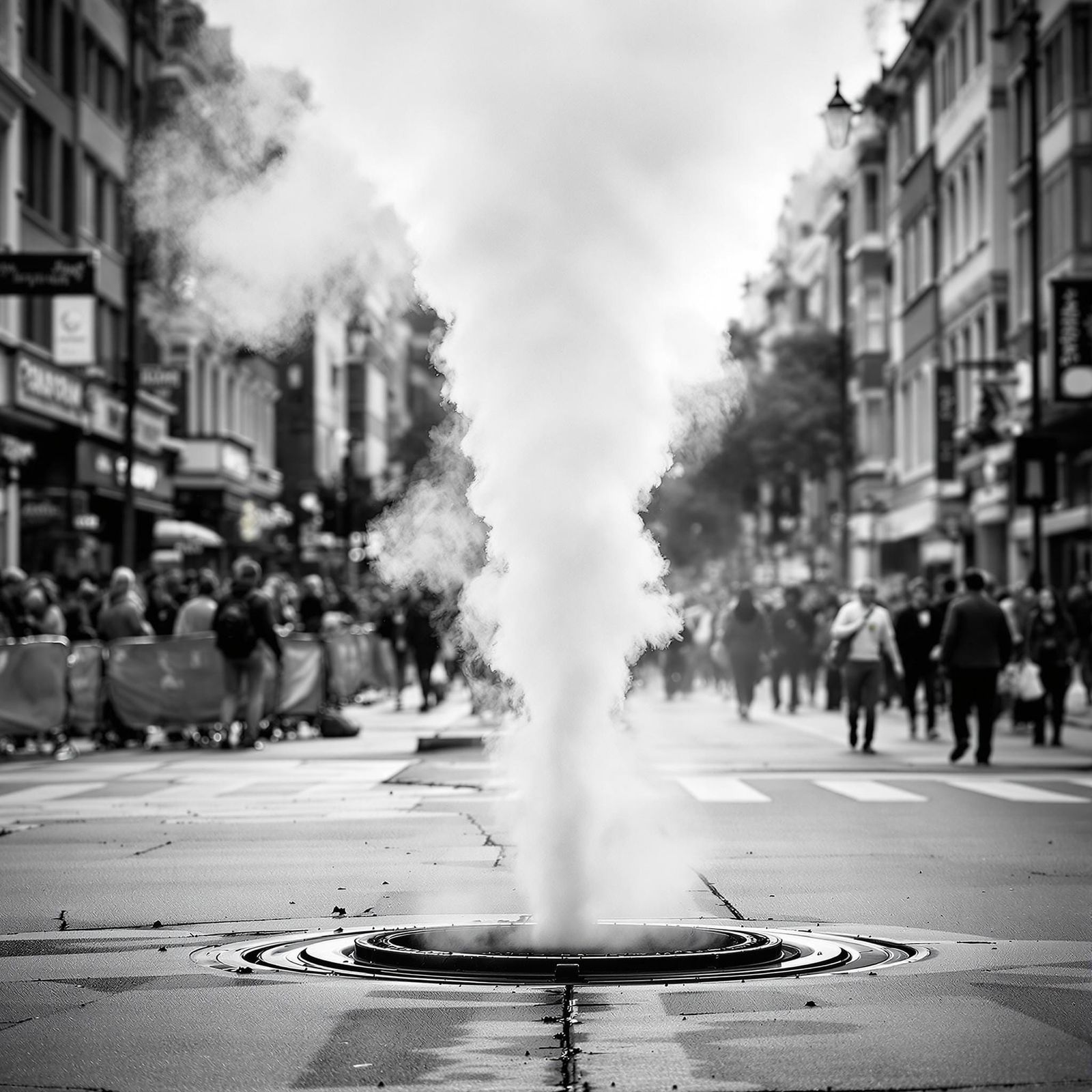 City Street Under Pressure, Bokeh Photography