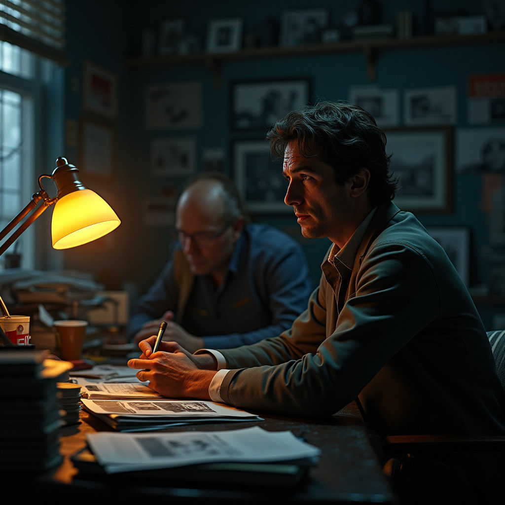 Sci-Fi Film Noir: Detectives Discuss Case in Gritty Police S...