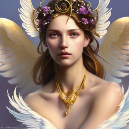 Angelic Princesses Portrait in Hyperdetailed Style