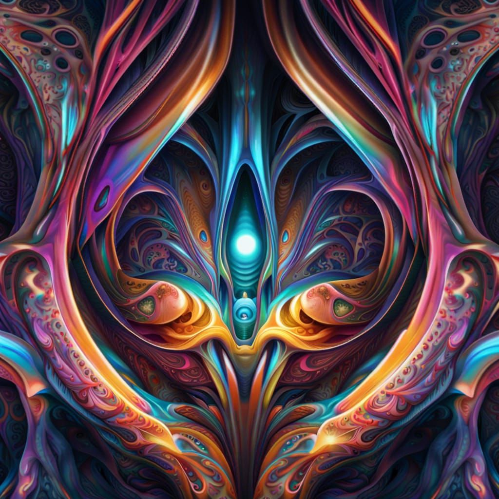 Mystical Psychedelic Pod Emergence: Surreal Concept Art