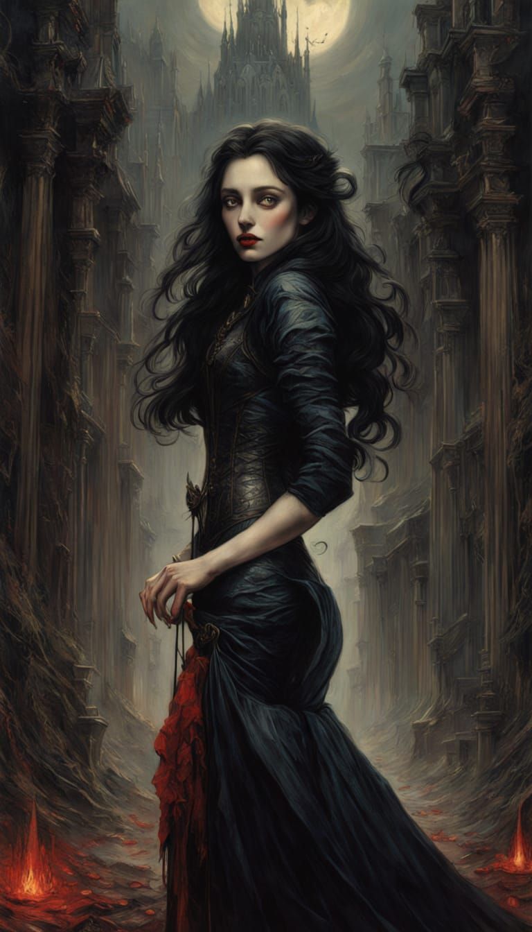 Vampire Princess in Victorian Elegance
