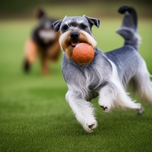 Schnauzers Play Soccer: Professional Photography